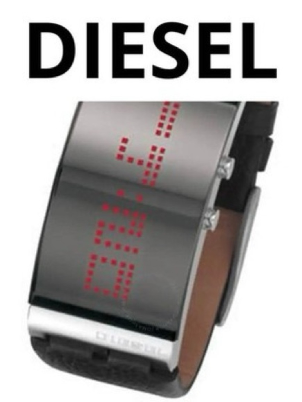 Diesel Black Watch with Red LED Dot-Matrix Display